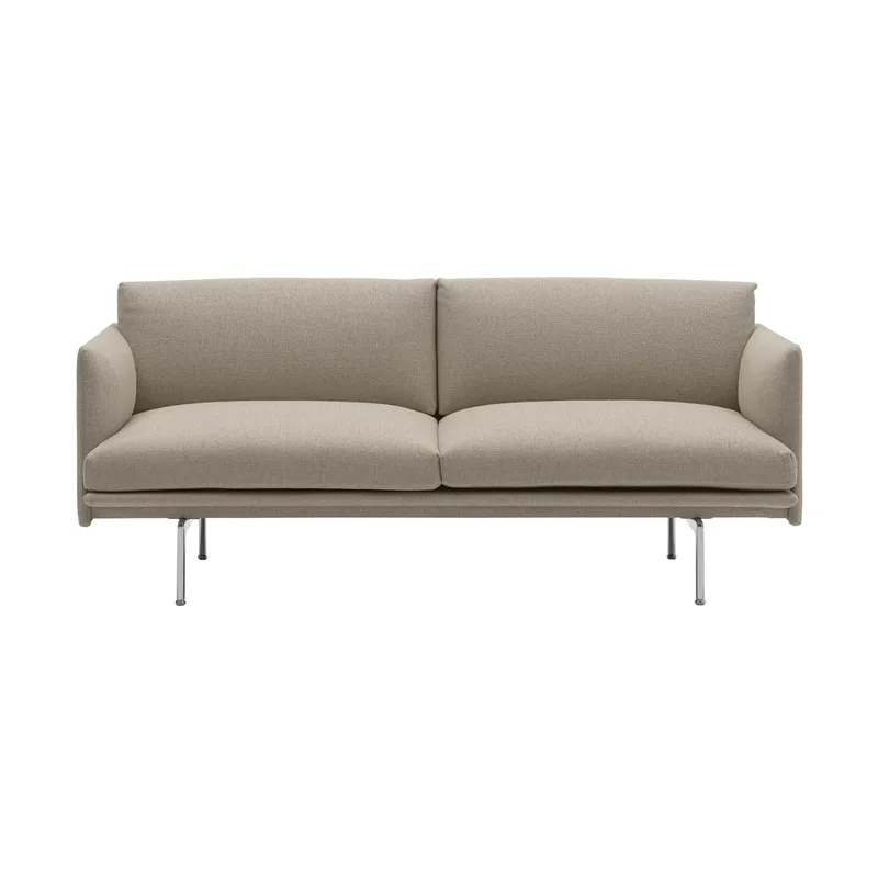 Outline Sofa 2-Sitzer Ecriture 240-Polished Aluminum von Muuto – Produktfoto