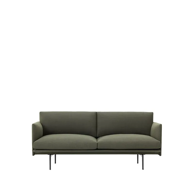 Outline Sofa 2-Sitzer Fiord 961-Green de Muuto – photo du produit
