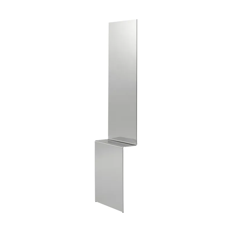 Pleat Wandspiegel Polierter Stahl, 227x57 cm van Muuto – productfoto