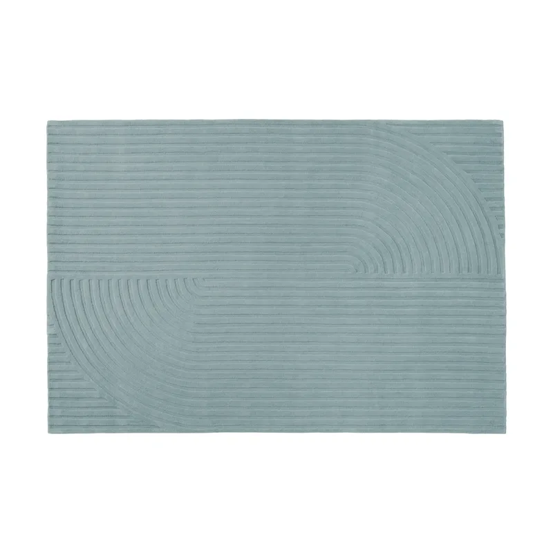 Relevo Rug Quattro Wollteppich Sage green, 170x240 cm van Muuto – productfoto
