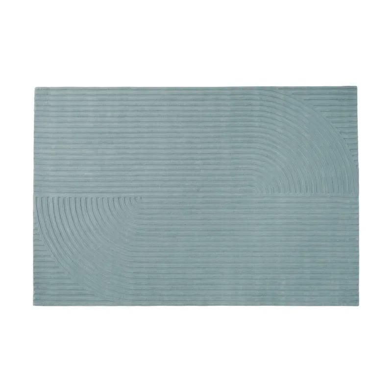 Relevo Rug Quattro Wollteppich Sage green, 200x300 cm fra Muuto – produktbillede