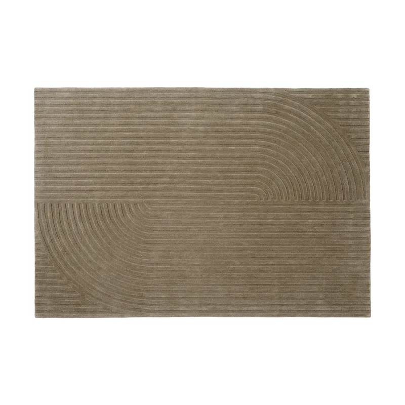 Relevo Rug Quattro Wollteppich Taupe, 170x240 cm van Muuto – productfoto