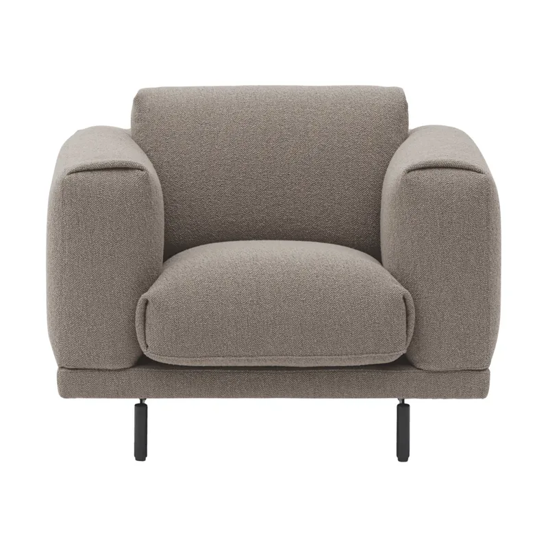 Rest Lounge Chair Loungesessel Hearth 6-Schwarze Beine von Muuto – Produktfoto