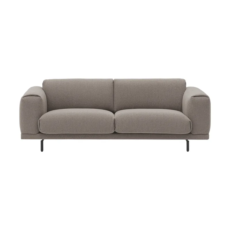 Rest Sofa 3-Sitzer, Hearth 6 grey-schwarze Beine von Muuto – Produktfoto