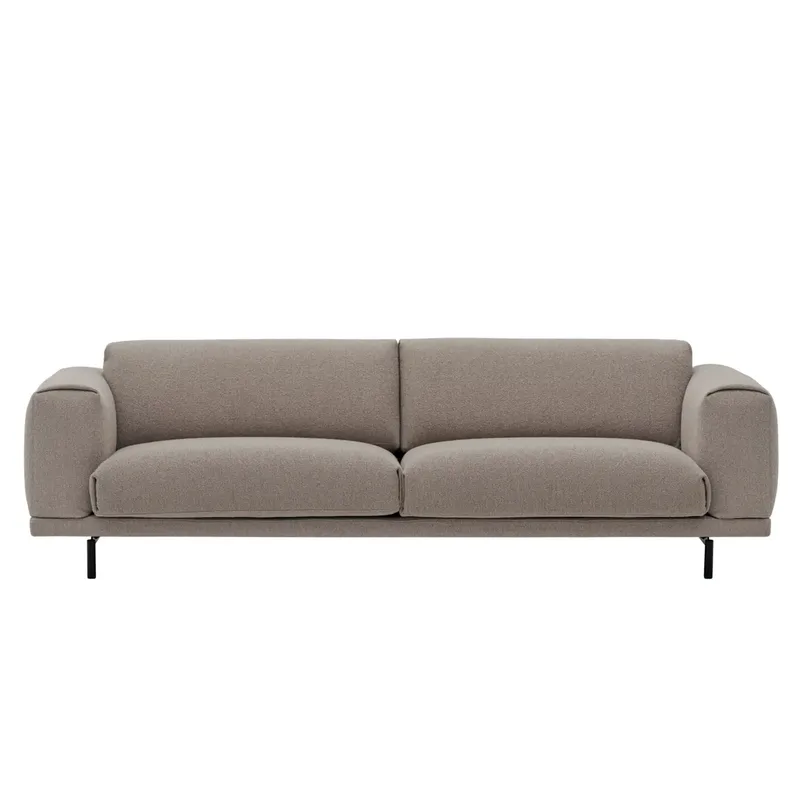 Rest Sofa 3-Sitzer Metallgestell Hearth 6/Schwarz van Muuto – productfoto