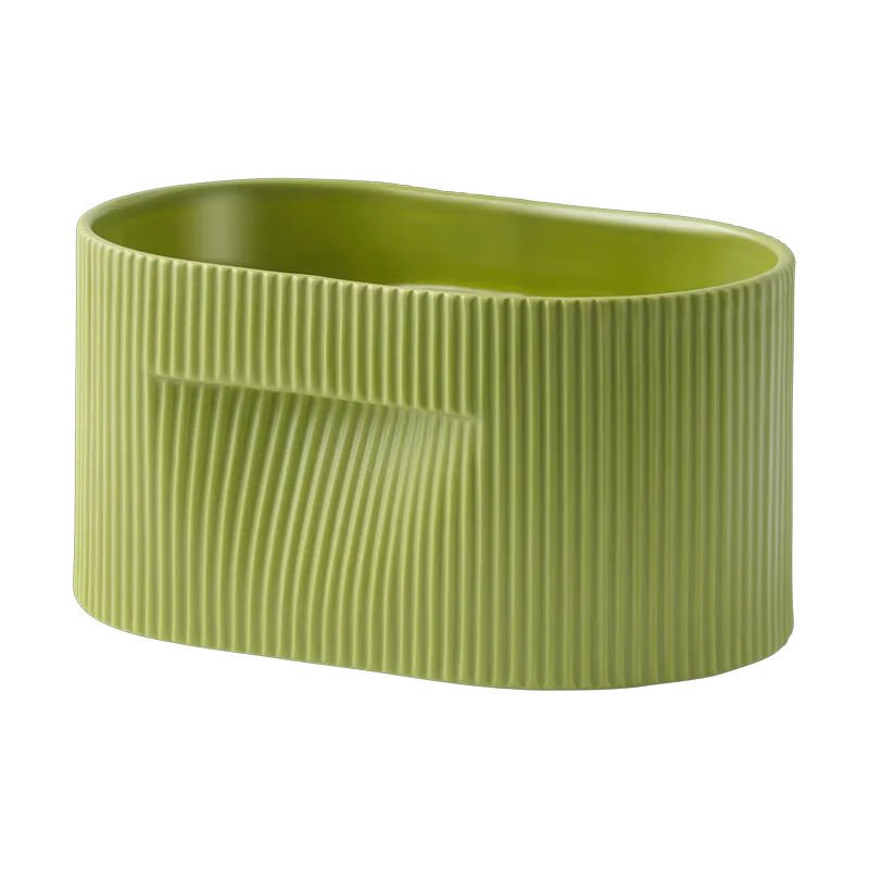 Ridge Blumentopf 13 cm Moss green van Muuto – productfoto