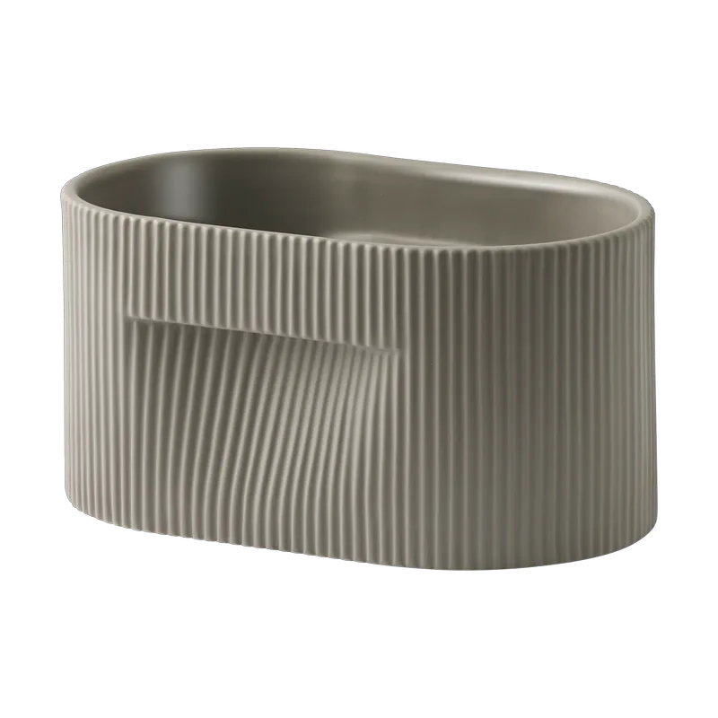 Ridge Blumentopf 13 cm Taupe van Muuto – productfoto
