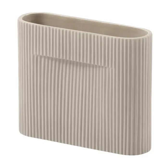 Ridge Vase 16,5cm Beige van Muuto – productfoto