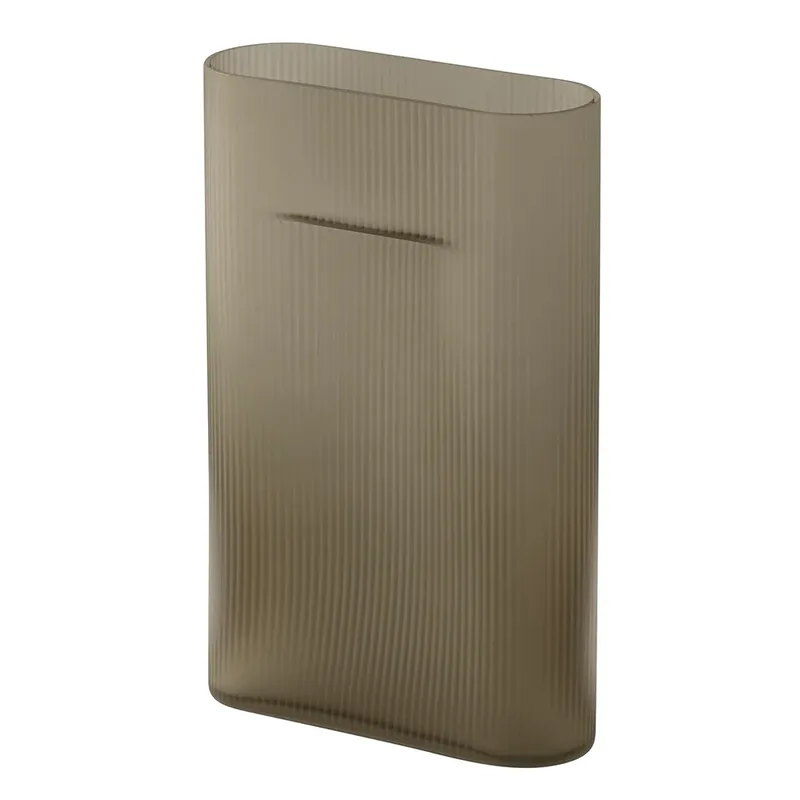 Ridge Vase H: 35 cm Taupe Frosted von Muuto – Produktfoto