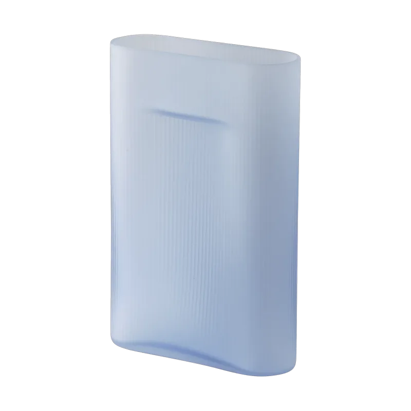 Ridge Vase Milchglas 35 cm Light blue by Muuto – product photo