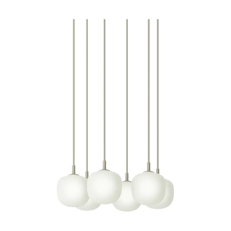 Rime Pendant Cluster 6 Pendel Grau, Ø12 cm von Muuto – Produktfoto