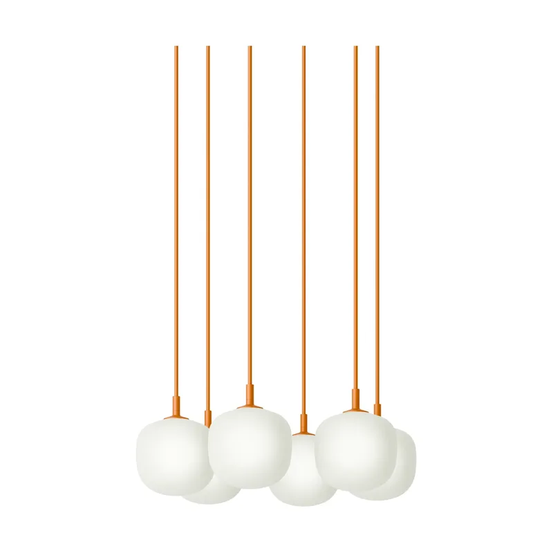Rime Pendant Cluster 6 Pendel Orange, Ø12 cm by Muuto – product photo