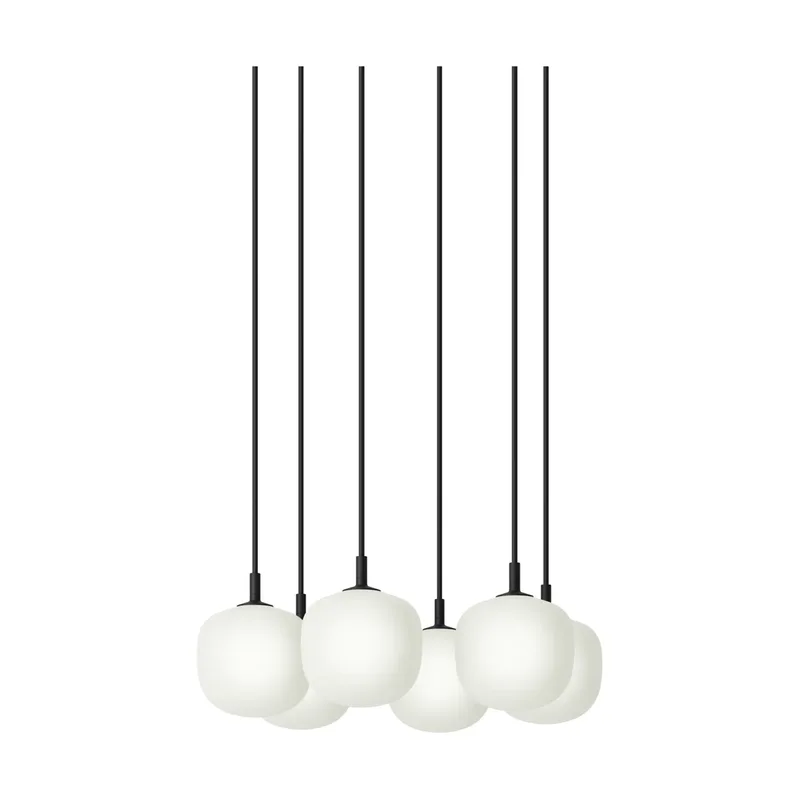 Rime Pendant Cluster 6 Pendel Schwarz, Ø12 cm by Muuto – product photo