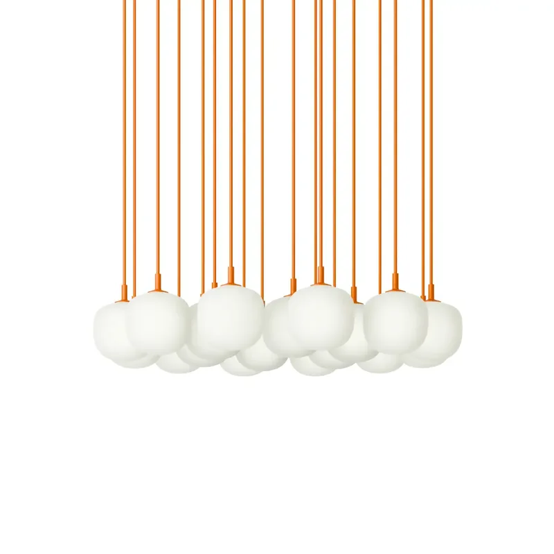 Rime Pendant Cluster - Ø12 - 18 - White / Orange van Muuto – productfoto