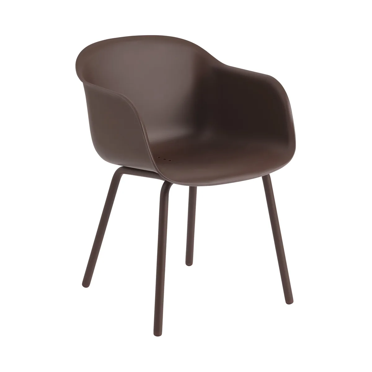 Sessel Fiber - Braun - 100 % recycelter Kunststoff - Designer Iskos-Berlin van Muuto – productfoto
