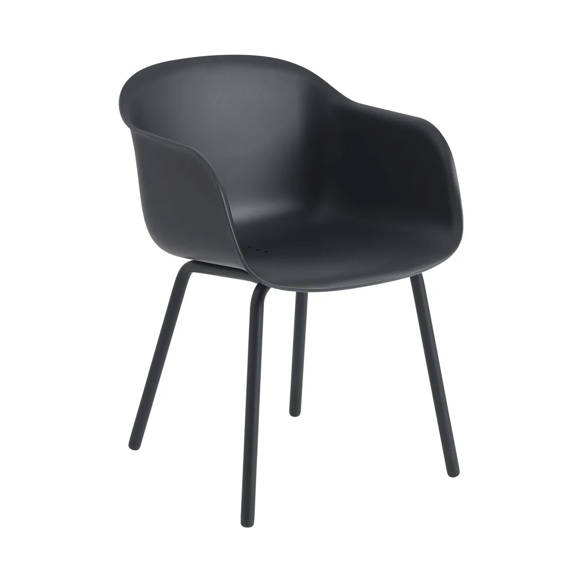 Sessel Fiber - Schwarz - 100 % recycelter Kunststoff - Designer Iskos-Berlin by Muuto – product photo