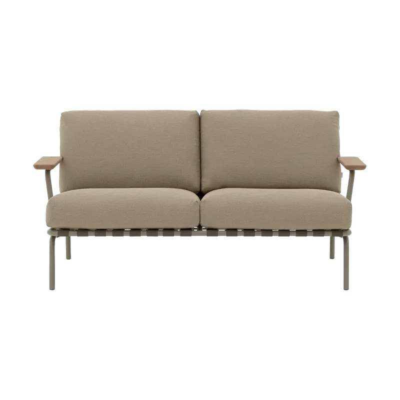 Settle 2-Sitzer Sofa Ribbed Weave 5 Taupe von Muuto – Produktfoto