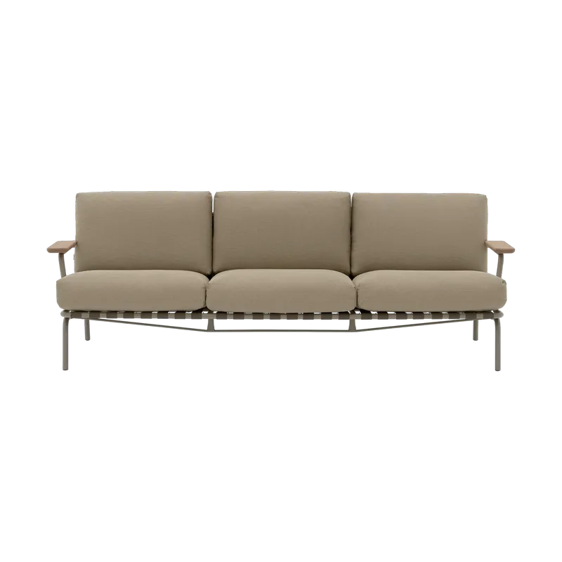 Settle 3-Sitzer Sofa Ribbed Weave 5 Taupe von Muuto – Produktfoto