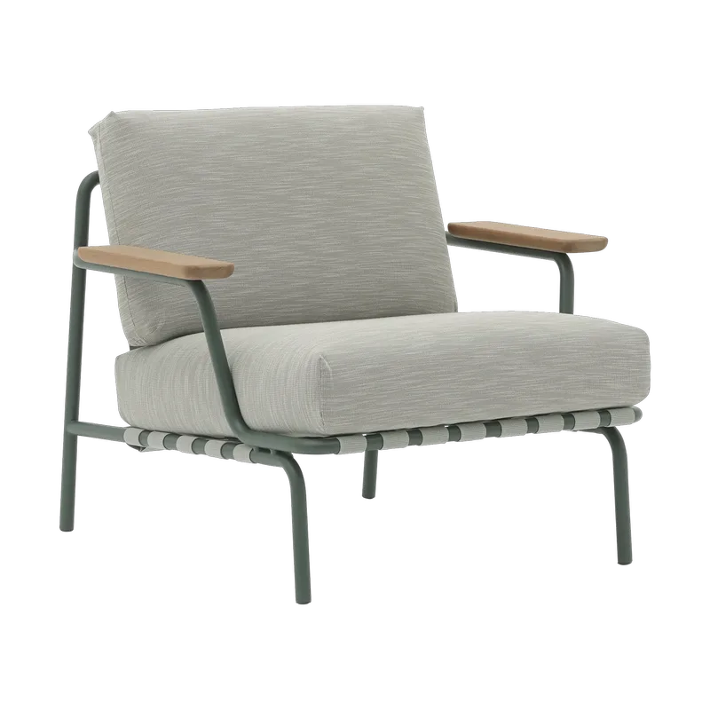Settle Lounge Chair Loungesessel Ribbed Weave 2 Dark green von Muuto – Produktfoto