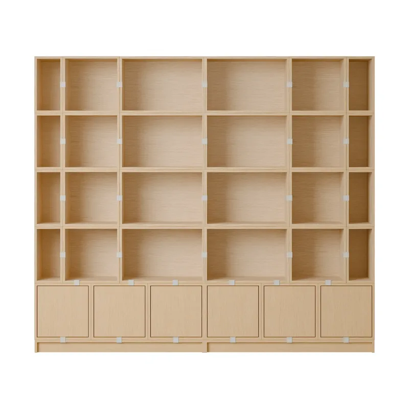 Stacked Aufbewahrungssystem Bookcase Configuration 1 Oak by Muuto – product photo