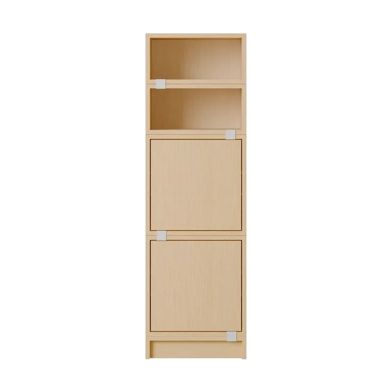 Stacked Aufbewahrungssystem Büro Konfiguration 4 Eiche von Muuto – Produktfoto