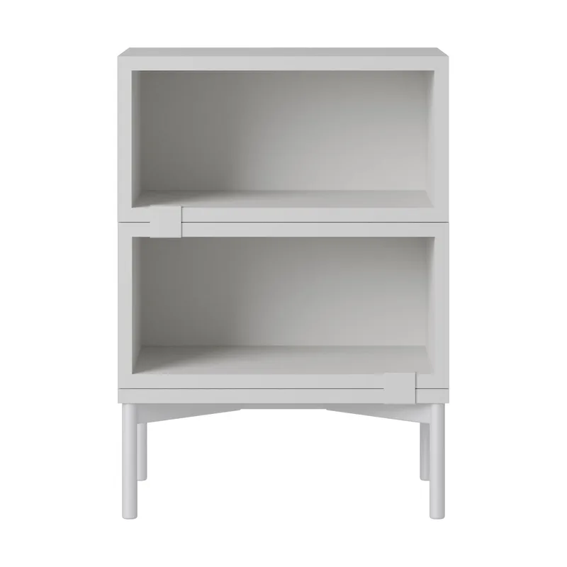 Stacked Aufbewahrungssystem Nachttisch Konfiguration 1 Grey van Muuto – productfoto