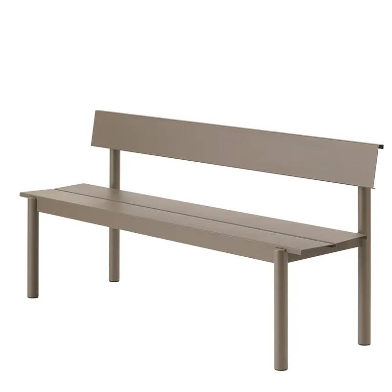 Stahlban 170cm Linear Steel Taupe fra Muuto – produktbillede