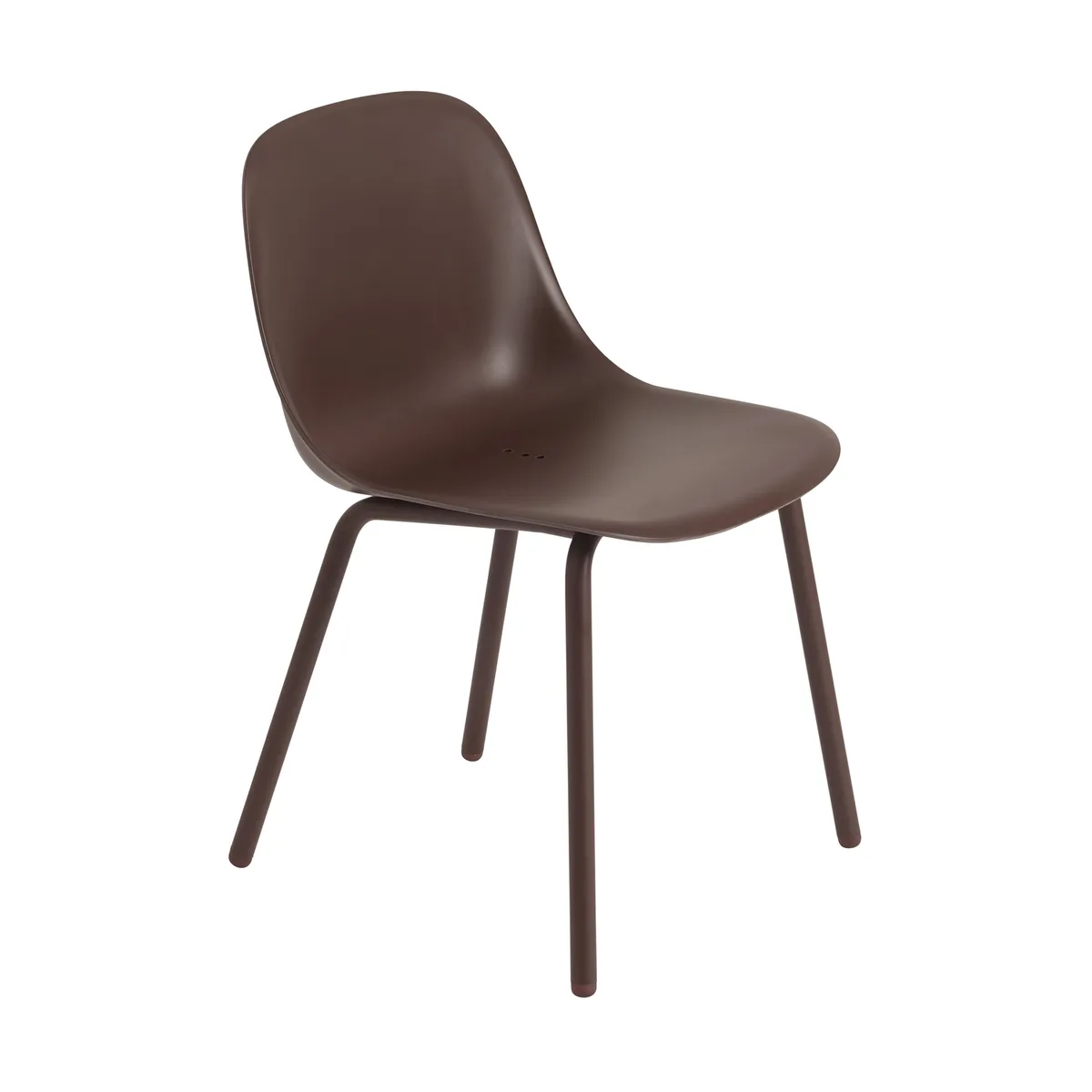 Stuhl Fiber - Braun - 100 % recycelter Kunststoff - Designer Iskos-Berlin van Muuto – productfoto