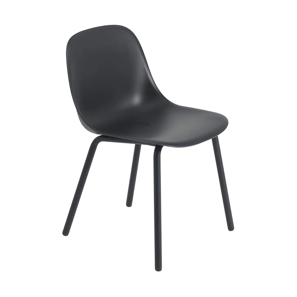 Stuhl Fiber - Schwarz - 100 % recycelter Kunststoff - Designer Iskos-Berlin van Muuto – productfoto
