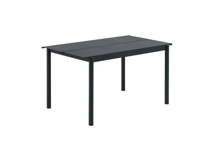 Table rectangulaire Linear - Noir - Acier revêtement poudre - Designer Thomas Bentzen de Muuto – photo du produit