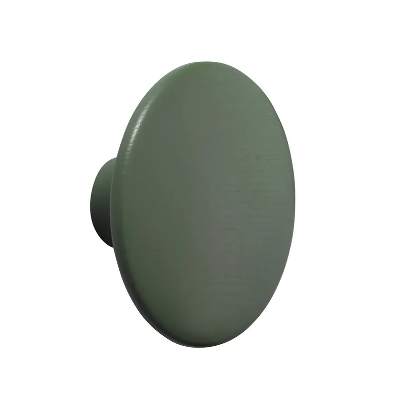 The Dots Wandhaken dusty green (grün) Mittel by Muuto – product photo