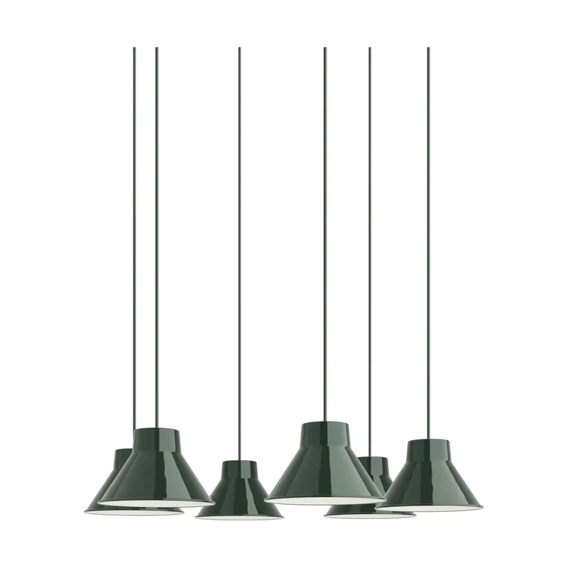 Top Pendant Cluster 6 Pendelleuchte Dunkelgrün, Ø21 cm fra Muuto – produktbillede