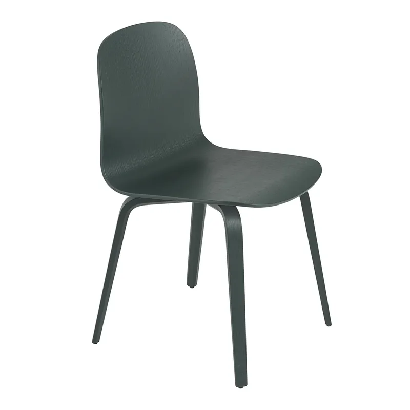 Visu Stuhl mit Holzgestell Dark green van Muuto – productfoto