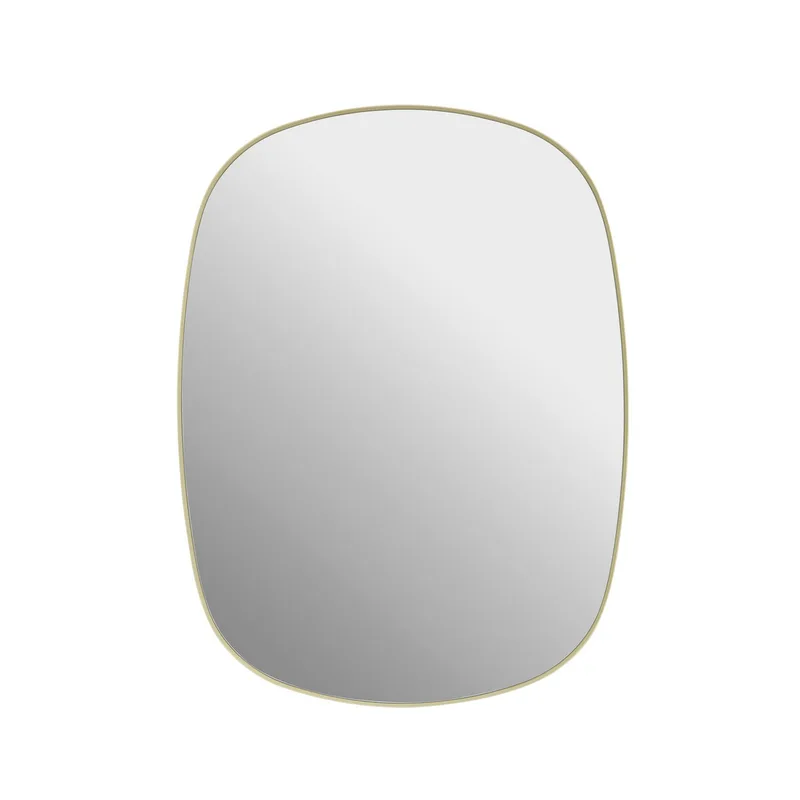 Wandspiegel met lijst, geel, 59 x 44 cm, staal by Muuto – product photo