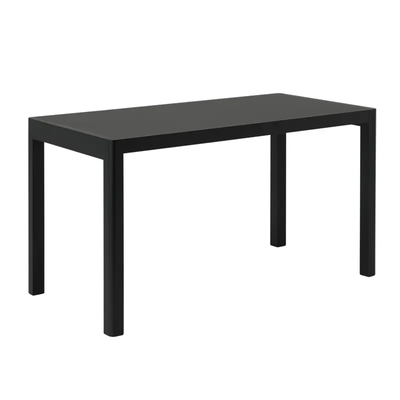 Workshop Table 65x130 cm - Black Linoleum Black by Muuto – product photo