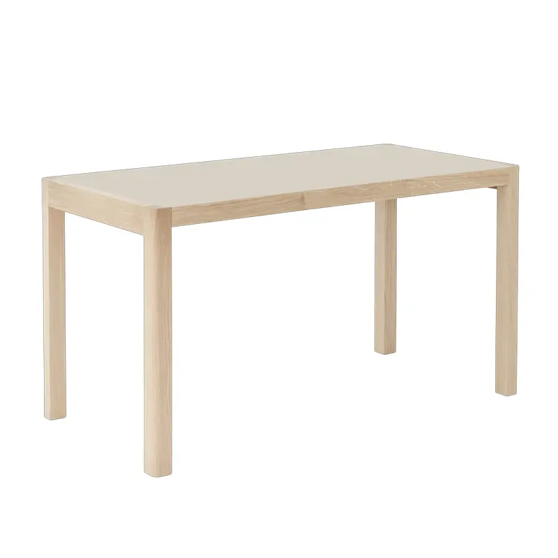 Workshop Table 65x130 cm - Warm Grey Linoleum Oak van Muuto – productfoto