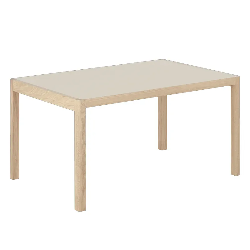 Workshop Table 92x140 cm - Warm Grey Linoleum Oak von Muuto – Produktfoto