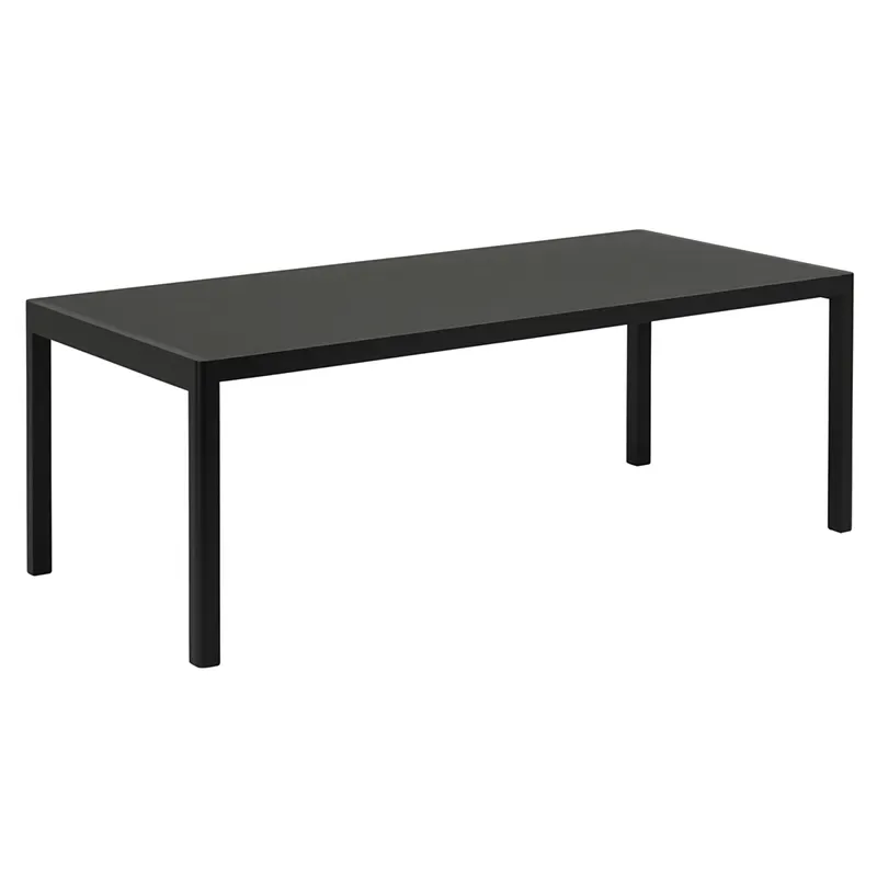 Workshop Table 92x200 cm - Black Linoleum Black van Muuto – productfoto