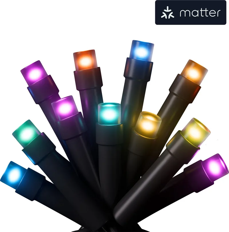 Essentials Matter Smart String Feestverlichting - Smart Lichtsnoer - Binnen & Buiten - IP44 - SMK 300 LEDS - 25 Meter van Nanoleaf – productfoto