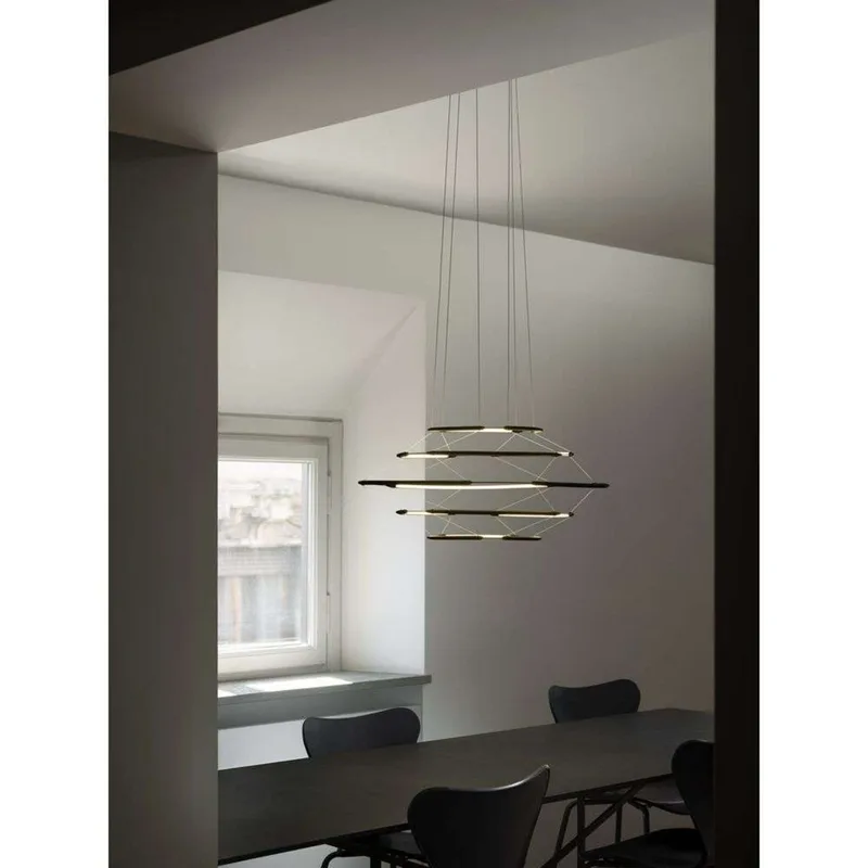 Drop 5 Hanglamp Matte Black - Nemo Lighting - Eetkamer - Kunststof - Ring by Nemo Lighting – product photo