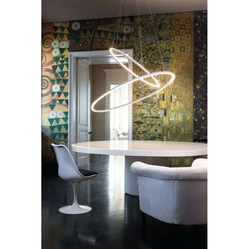 Ellisse Double Hanglamp Aluminium - Nemo Lighting - Eetkamer - Meerdere lampen by Nemo Lighting – product photo