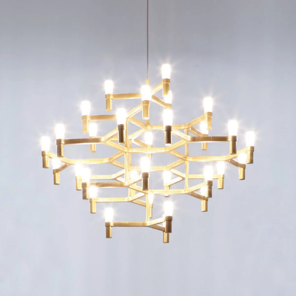 Hängelampe Crown - Gold - Echtes vergoldetes Aluminium - Designer Jehs & Laub by Nemo Lighting – product photo