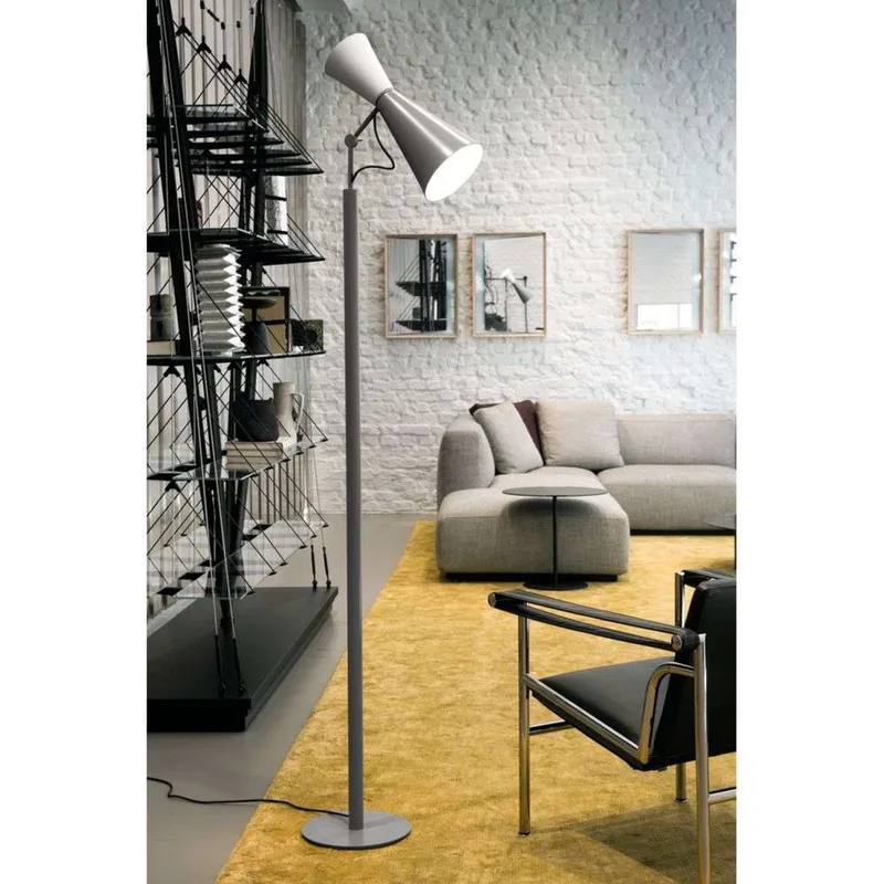 Parliament Vloerlamp Grey/White - Nemo Lighting - Woonkamer - Vintage / Retro - Metaal by Nemo Lighting – product photo