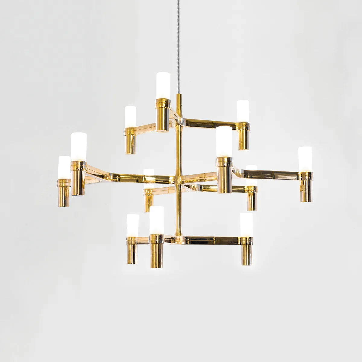 Pendelleuchte Crown - Metall - Mattglas - Designer Jehs & Laub von Nemo Lighting – Produktfoto