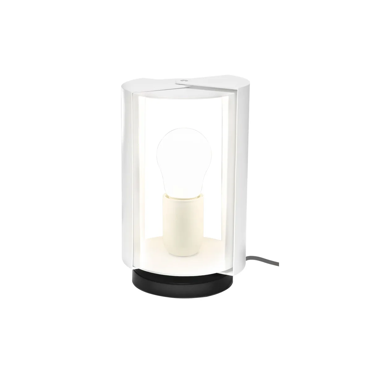 Tischleuchte Charlotte Perriand - Weiß - bemalter Stahl - Designer Charlotte Perriand van Nemo Lighting – productfoto