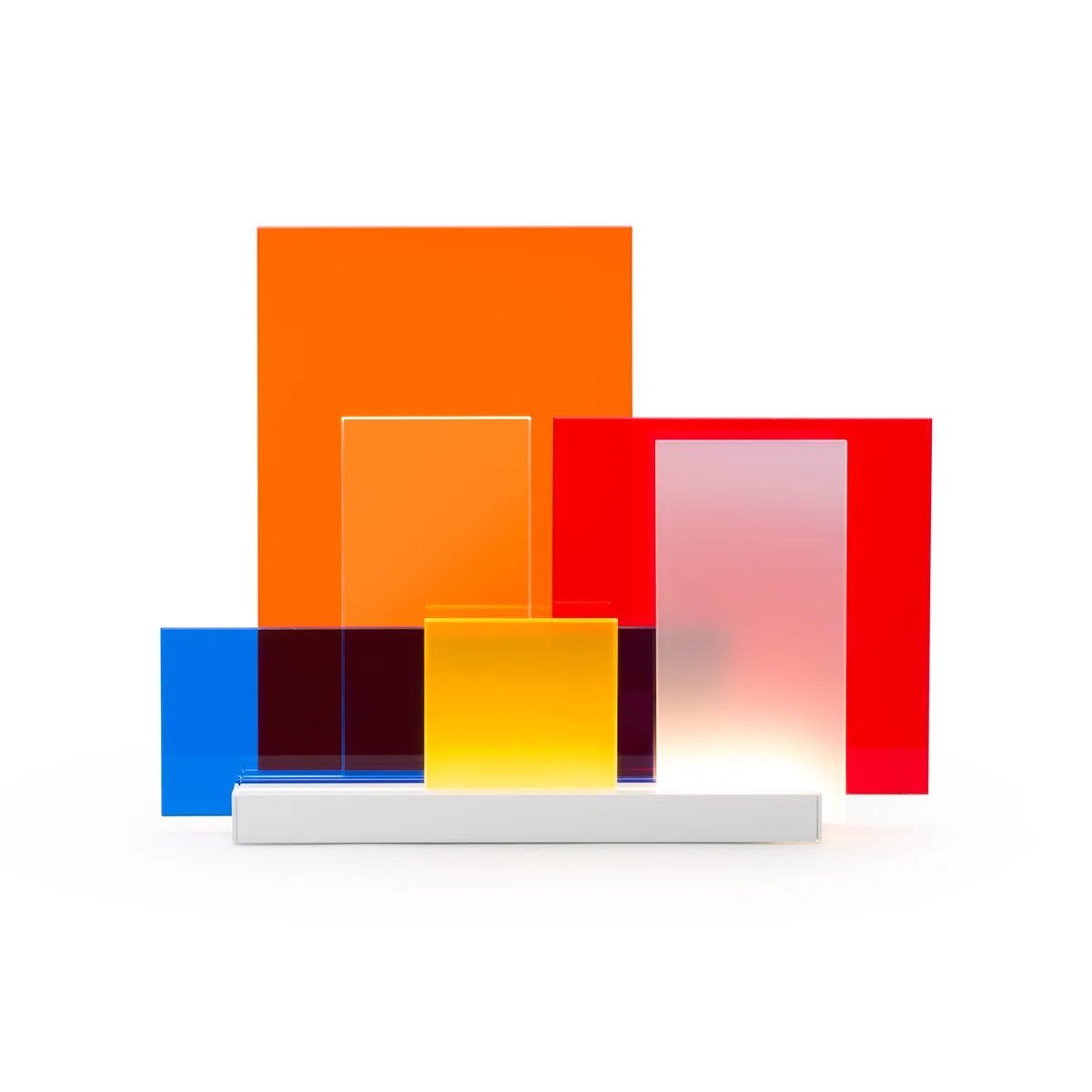 Tischleuchte On lines - Bunt - Methacrylate - Designer Jean Nouvel von Nemo Lighting – Produktfoto