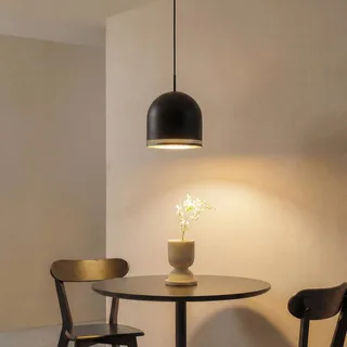 hanglamp Oura, Ø 25 cm, zwart, ijzer, E27 van NOLA in Zwart mat, Wit – productfoto 2 van 5