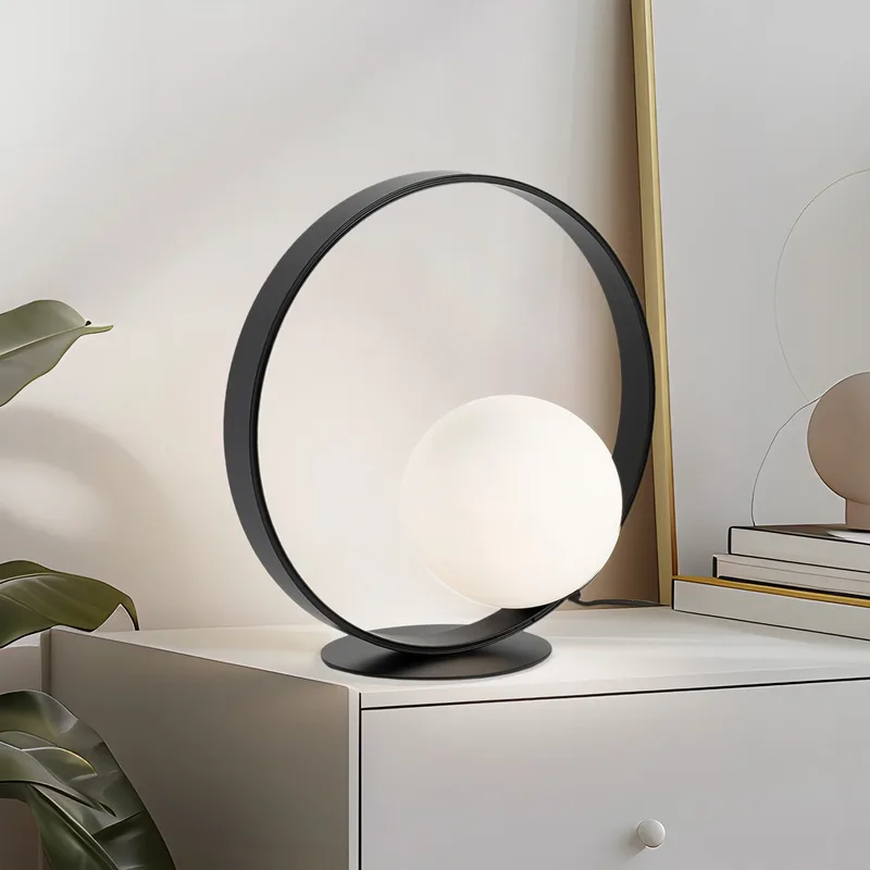Infinite tafellamp, zwart/wit, Ø 40 cm by NOLA – product photo