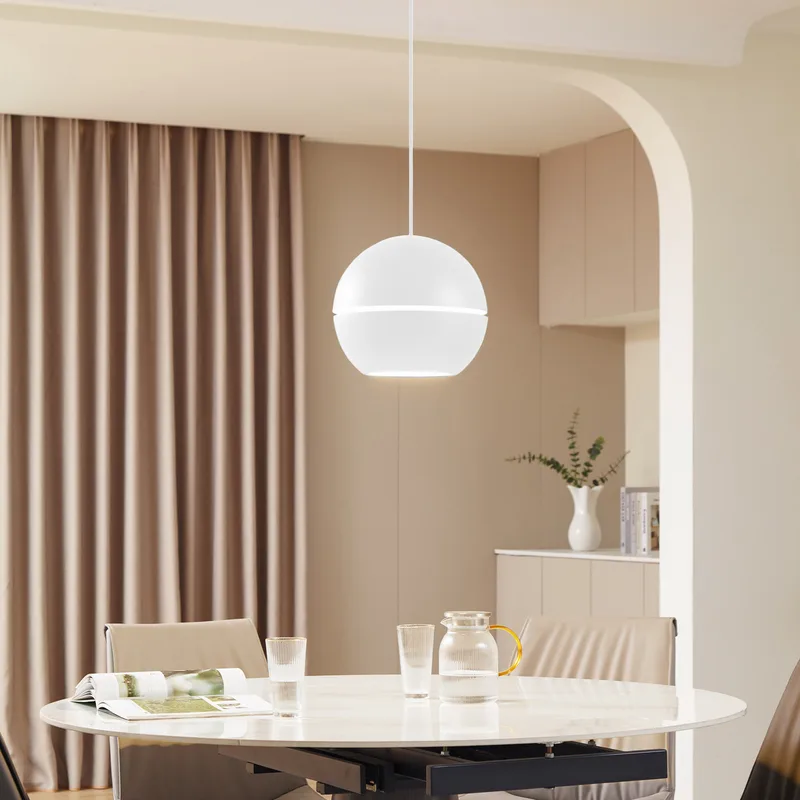 Lush hanglamp, wit, Ø 30 cm, aluminium, E27 van NOLA – productfoto
