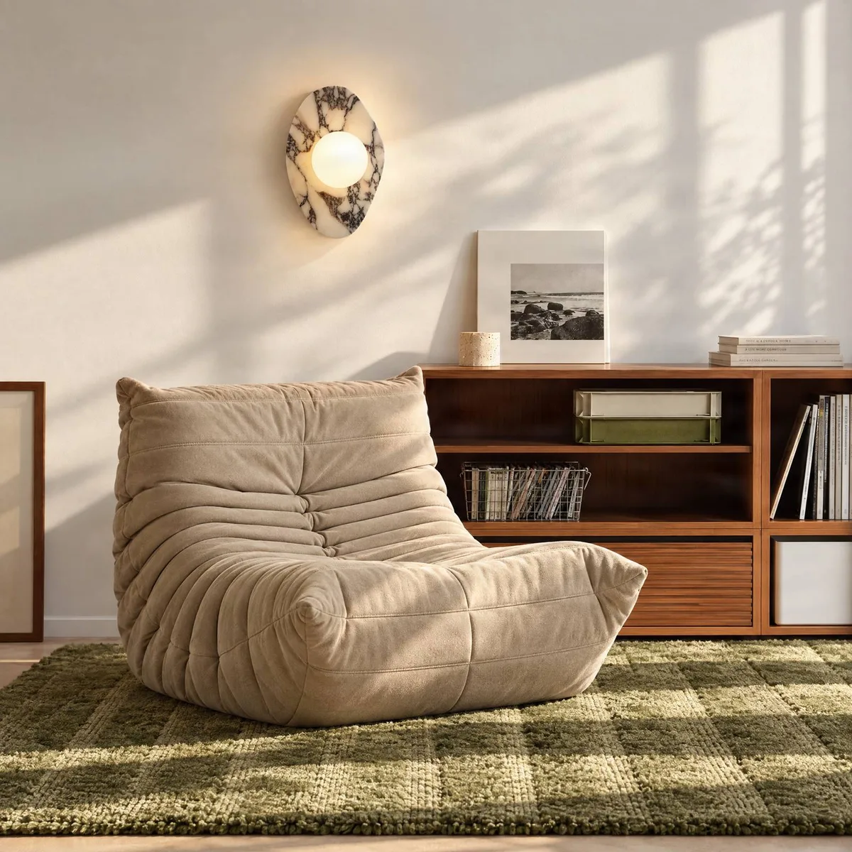 Mavi wall lamp, height 31 cm, G9, marble, glass von NOLA – Produktfoto 2 von 5